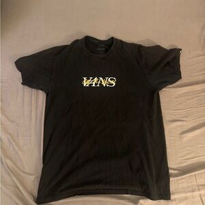 Vans Black Tee with Yellow Logo